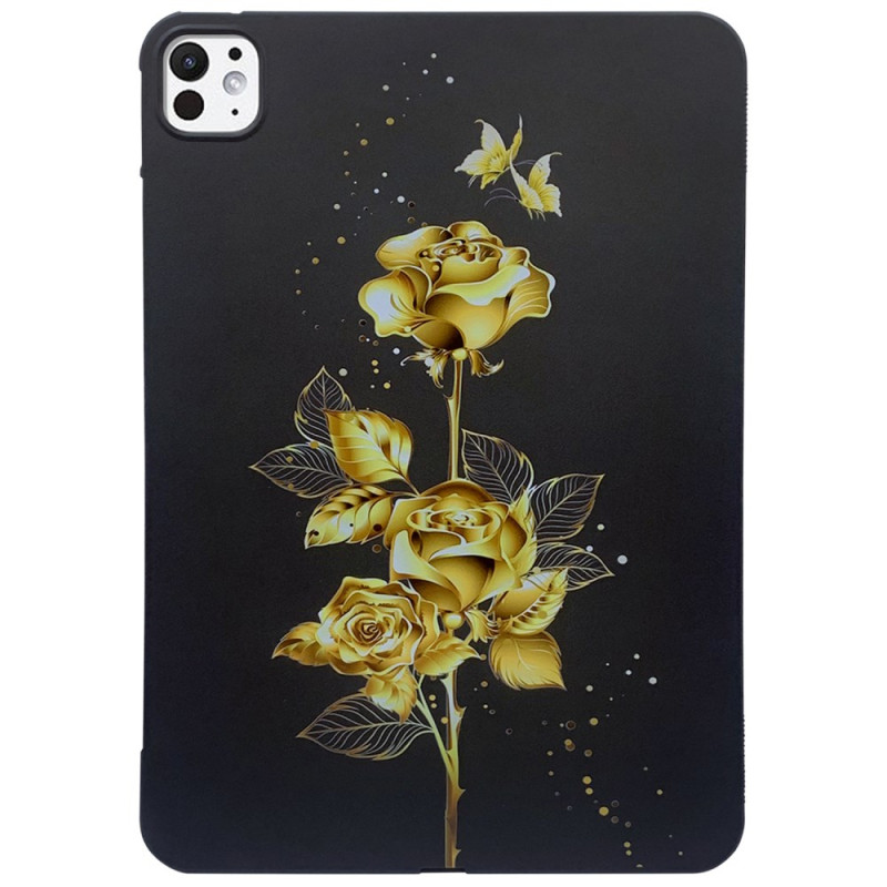 Funda de rosas doradas para iPad Pro 13 (2024)