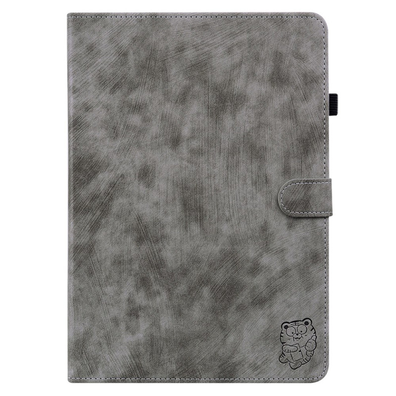 Housse iPad Air 13 (2024) Effet Daim Motif Tigre