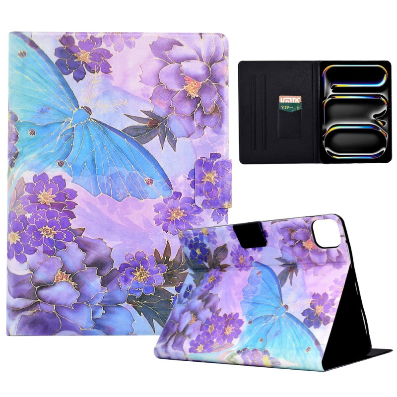 Funda para iPad Pro 11 (2024) Mariposa y Peonías