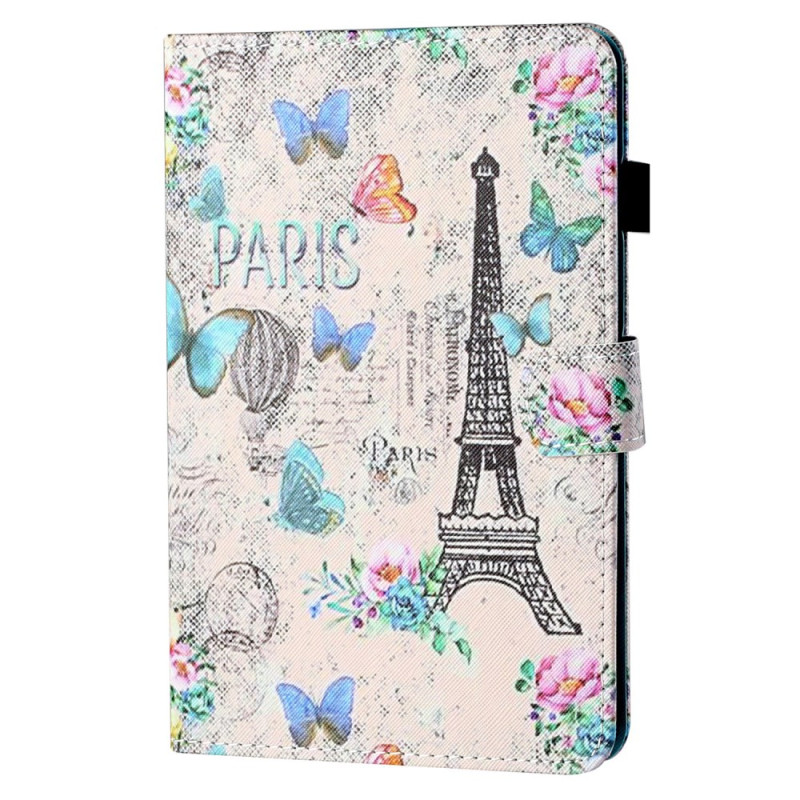 Funda iPad Pro 11 (2024)Torre Eiffel y Mariposas