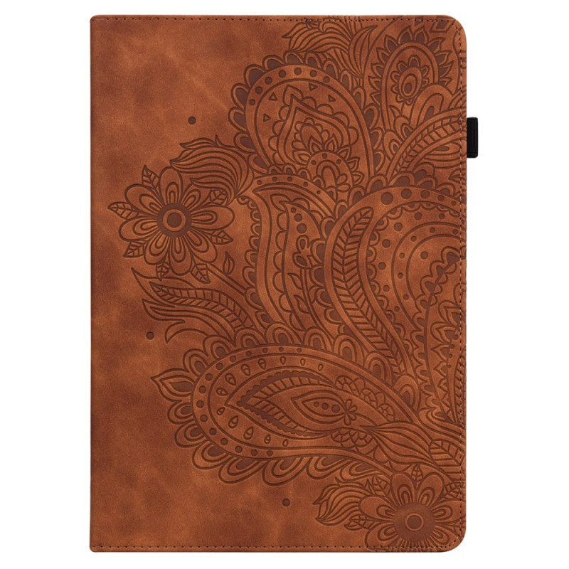 Funda iPad Pro 11 (2024) Efecto Gamuza Flor Mandala