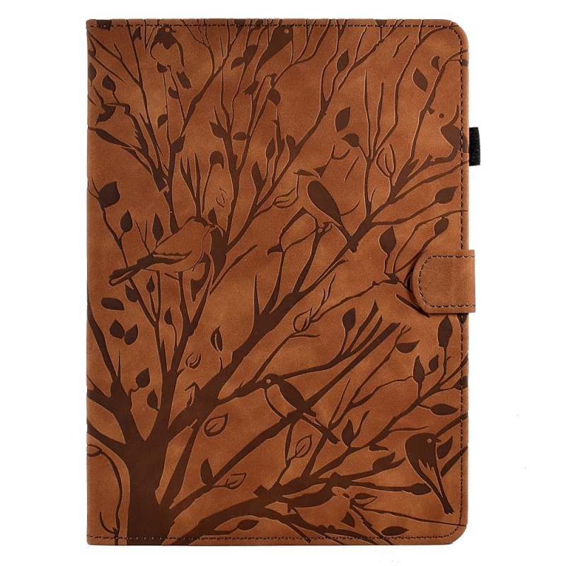 Flip Cover iPad Pro 11 (2024) Efecto Gamuza Diseño Árbol