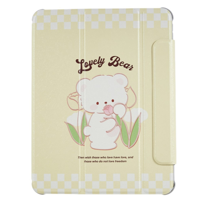 Funda de oso desmontable para iPad Air 11 (2024)/Air (2022) (2020)/ iPad 10.9 (2022)