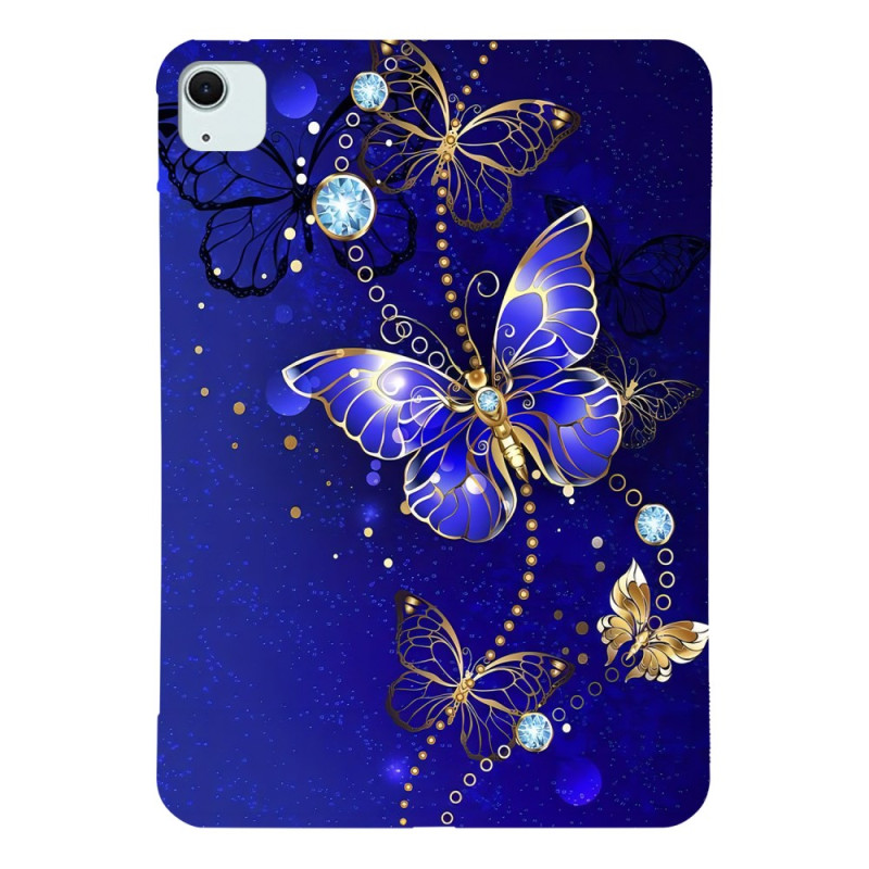 Funda de mariposa azul y dorada para iPad Air 11 (2024)