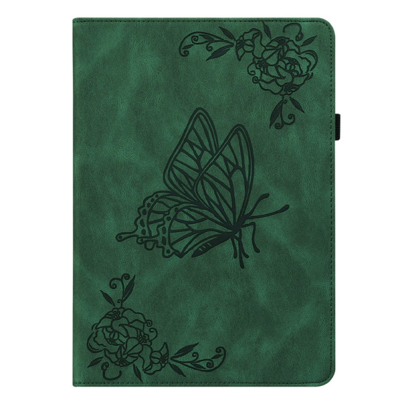 iPad Air 11 (2024) Funda Efecto Gamuza Mariposas y Flores