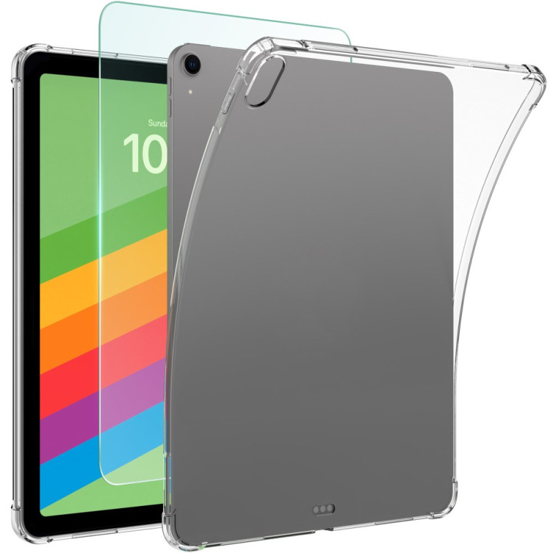 iPad Air 11 (2024) Funda transparente + Protector de pantalla de cristal templado