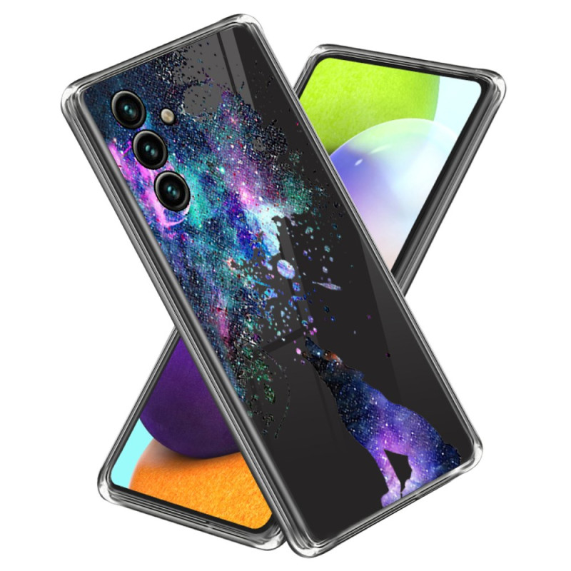 Funda Samsung Galaxy A24 4G Gato y cielo estrellado