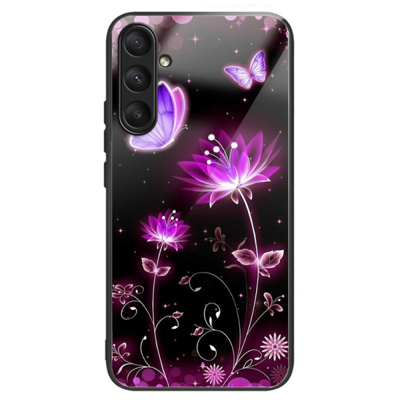 Samsung Galaxy A24 4G Funda de cristal templado Lotus Fluorescent