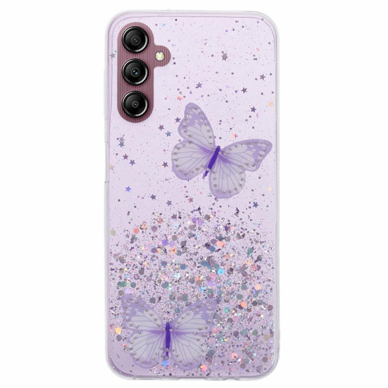 Samsung Galaxy A24 4G Funda Mariposas Purpurina