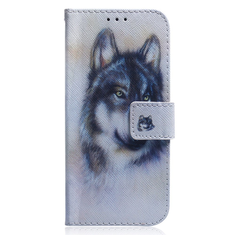 Funda Nokia C32 Watercolour Wolf