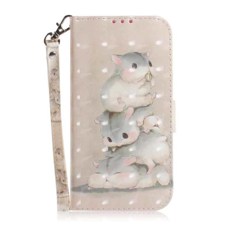 Funda Nokia C32 Stacked Hamsters con colgante
