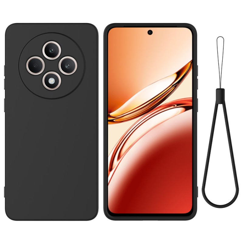 Oppo Reno 12 F 5G Funda de silicona líquida con cordón