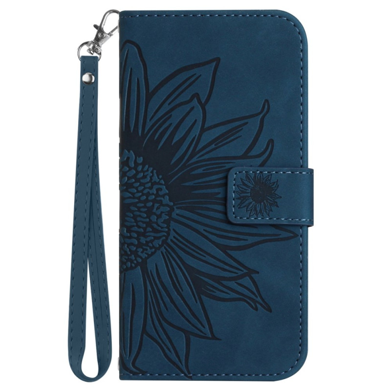 Oppo Reno 12F 5G Funda de cordón con estampado de girasol