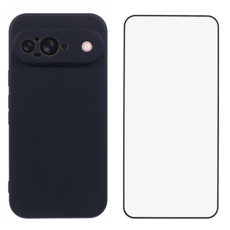 Funda de silicona y protector de pantalla para Google Pixel 9 WANLONFENG