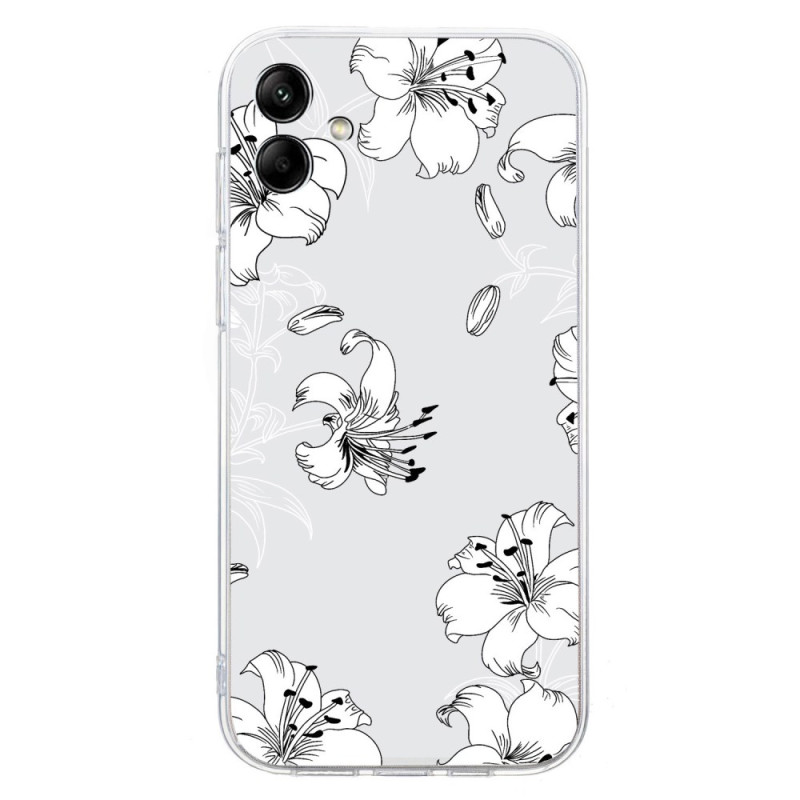 Samsung Galaxy A05 Funda Flor Blanca