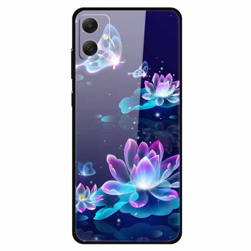 Samsung Galaxy A05 Funda de cristal templado Lotus Luminous