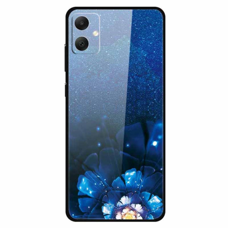 Funda de cristal templado Samsung Galaxy A05 Flores azules