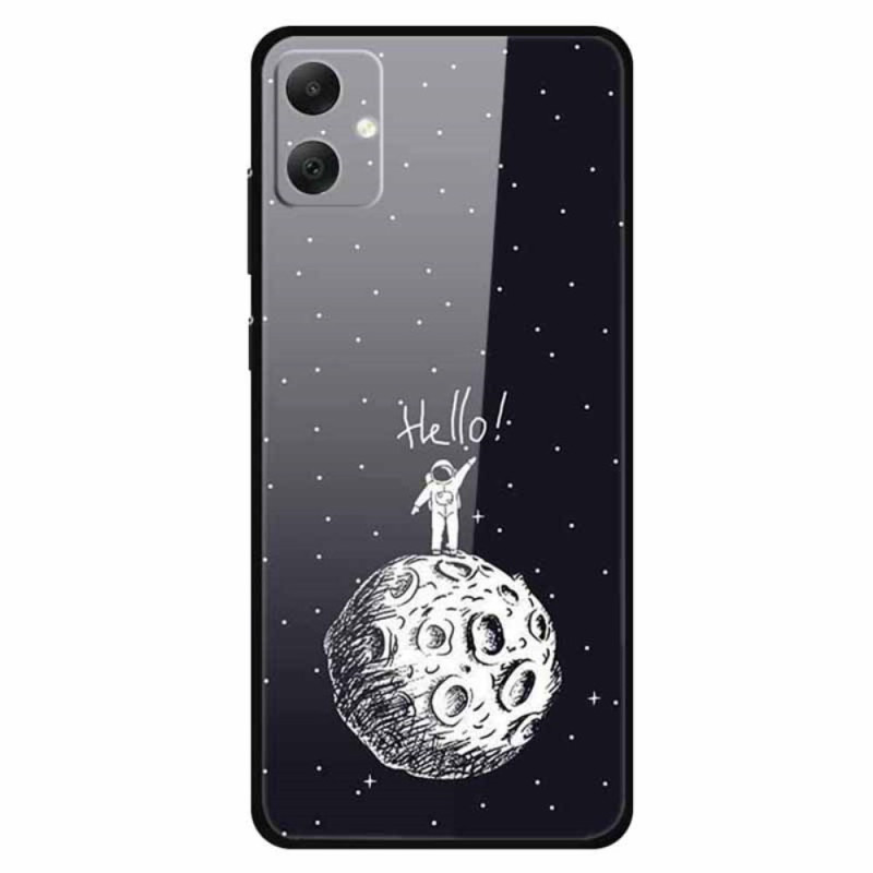 Samsung Galaxy A05 Funda de cristal templado Hello Lunar