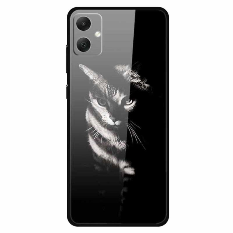 Samsung Galaxy A05 Funda de cristal templado Shadow Cat