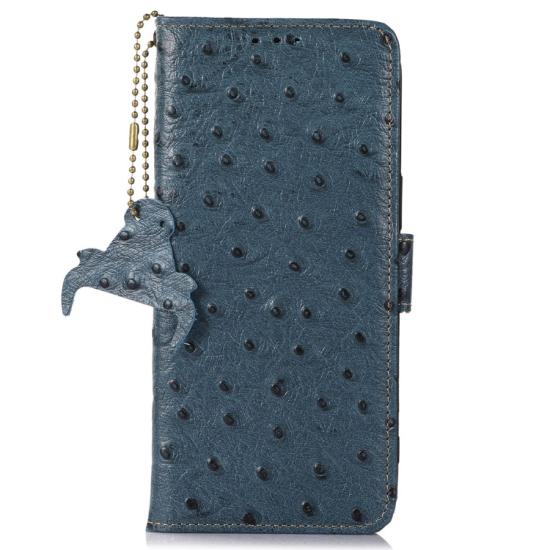 Funda Motorola Edge 50 Bloqueo RFID y textura de avestruz