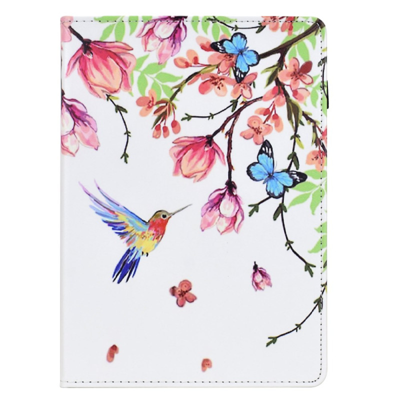 Funda iPad 10,2" (2020) / (2019) / iPad Air 10,5" (2019) / iPad Pro 10,5 pulgadas (2017) Flores y pájaros