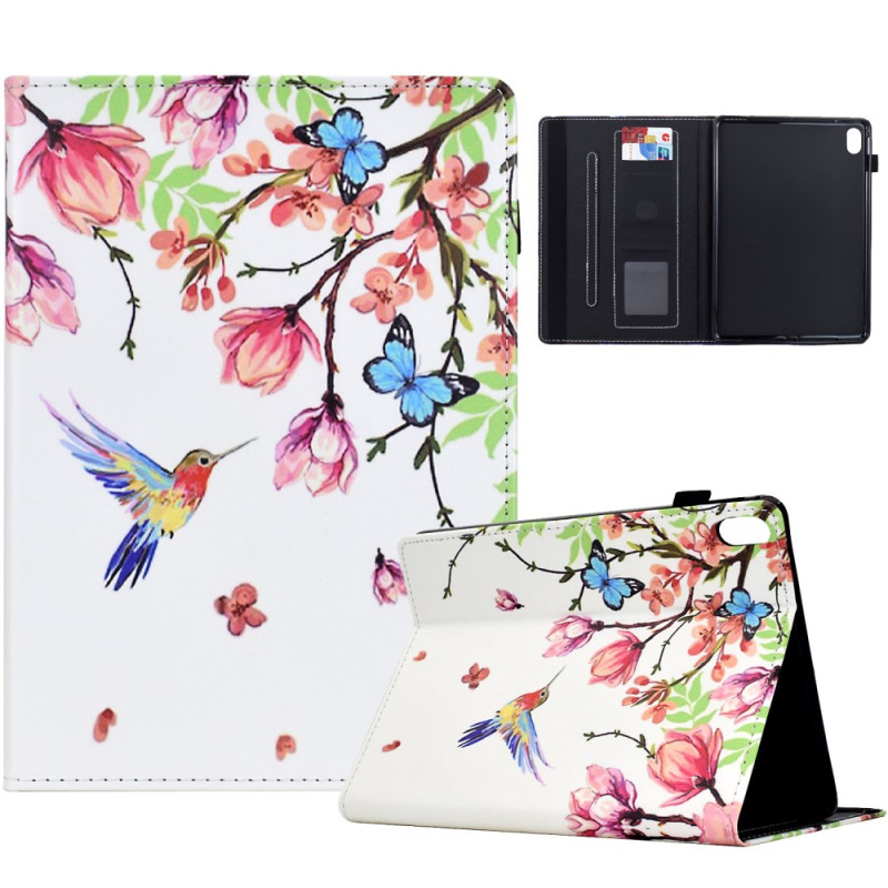 Funda para iPad 10.9 (2022) Diseño Flores y Pájaros