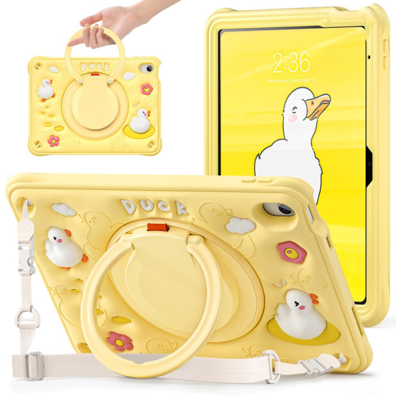 Funda iPad 10.9 (2022) Kids Canard N+Eslinga y Anillo de Soporte