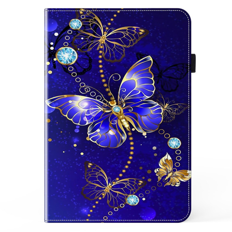 Xiaomi Redmi Pad SE 8.7 4G Funda Mariposas Azul y Oro