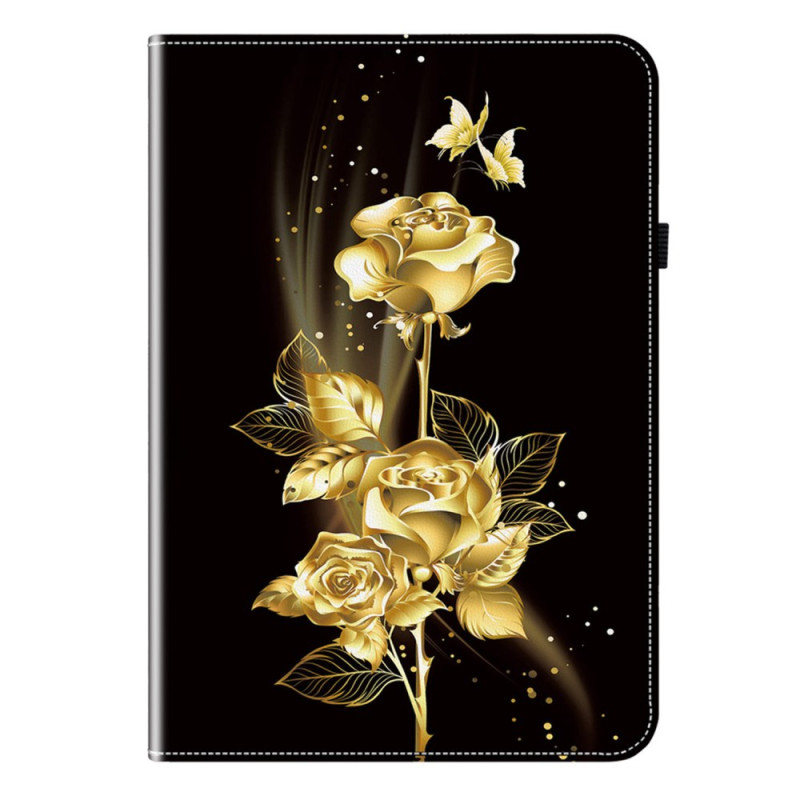 Xiaomi Redmi Pad SE 8.7 4G Funda Mariposa Oro y Rosa