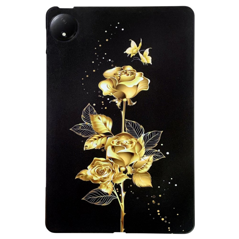 Xiaomi Redmi Pad SE 8.7 4G Funda Mariposa Oro y Rosa