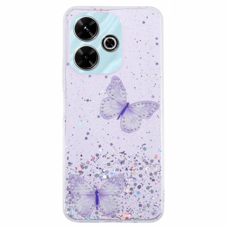 Funda para Xiaomi Redmi 13 4G / 13 5G Butterfly Glitter