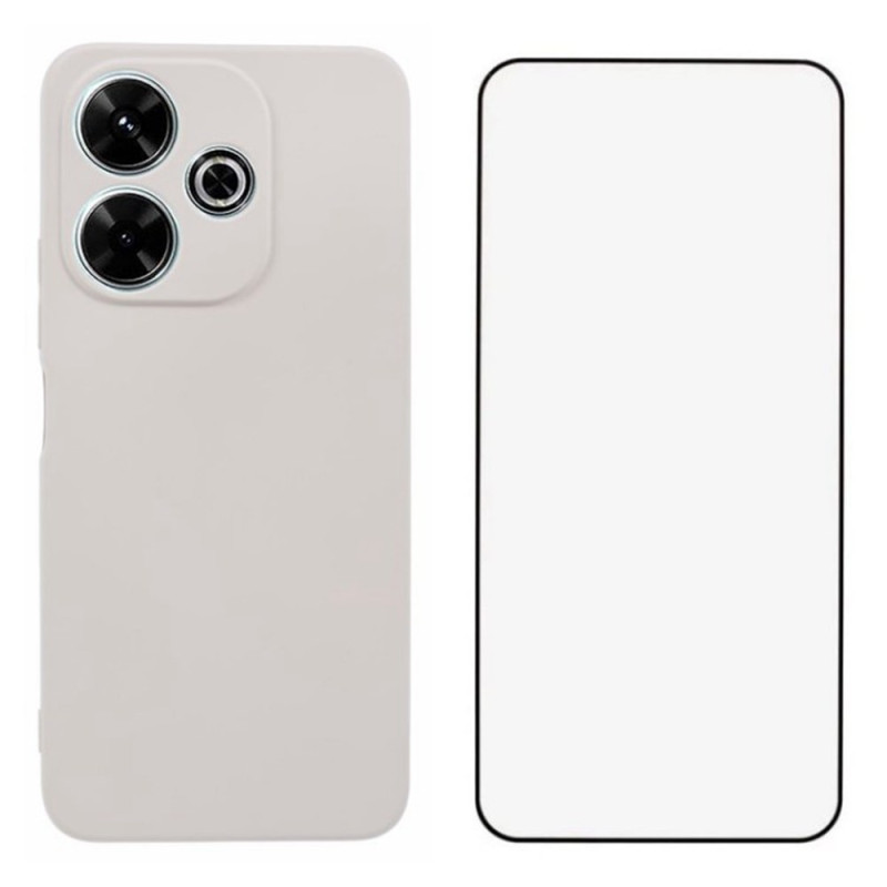 Xiaomi Redmi 13 4G / 13 5G Funda de silicona con película protectora de pantalla