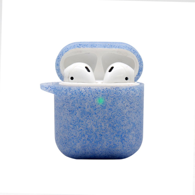 Estuche transparente AirPods 2 / 1 con purpurina