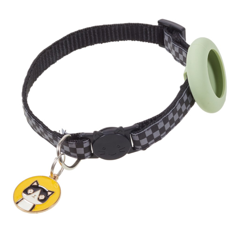 Collar para perro AirTag de nylon con funda de silicona