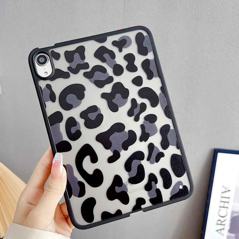 Funda iPad Mini 7 (2024) / Mini 6 (2021) Negro con estampado de leopardo