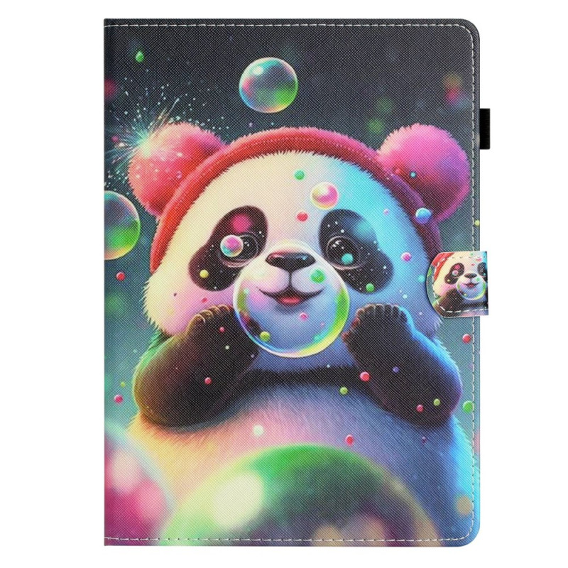 iPad Mini 7 (2024) / Mini 6 (2021) Funda Panda y Burbujas