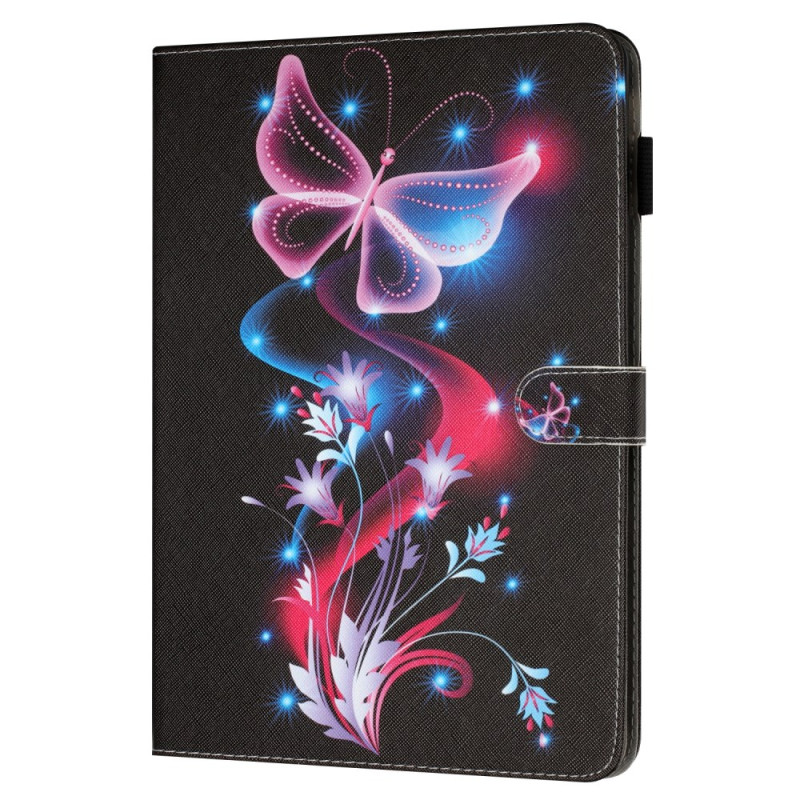 Funda iPad Mini 5 (2019)/4/3/2/1 Mariposas fluorescentes