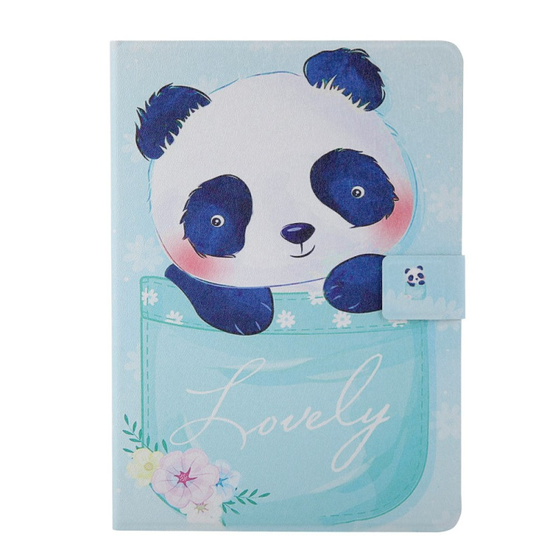 Funda iPad Mini 5 (2019)/4/3/2/1 Panda en la cama