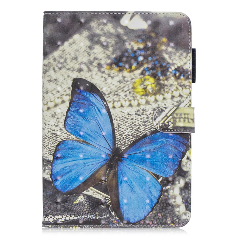 Funda azul mariposa para iPad Mini 5 (2019)/4/3/2/1