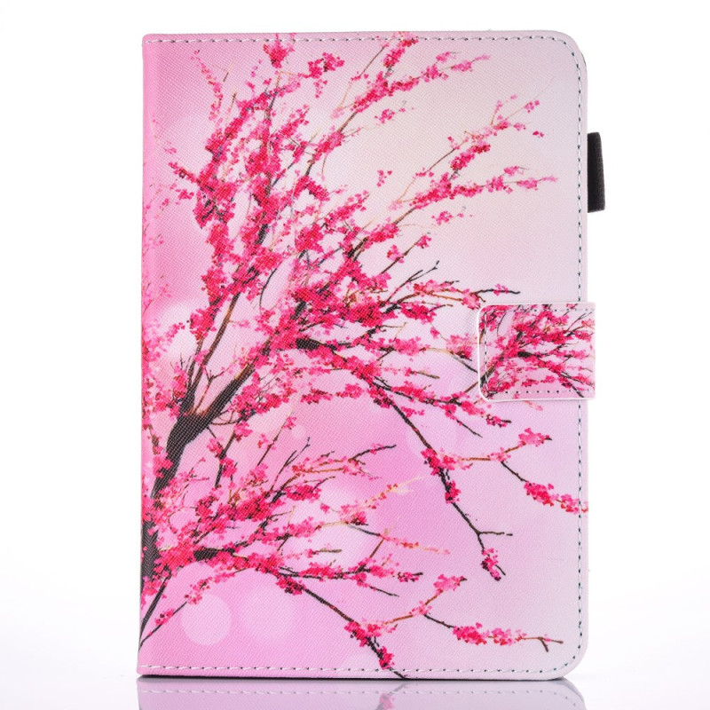 Funda iPad Mini 5 (2019)/4/3/2/1 Árbol sobre fondo rosa.