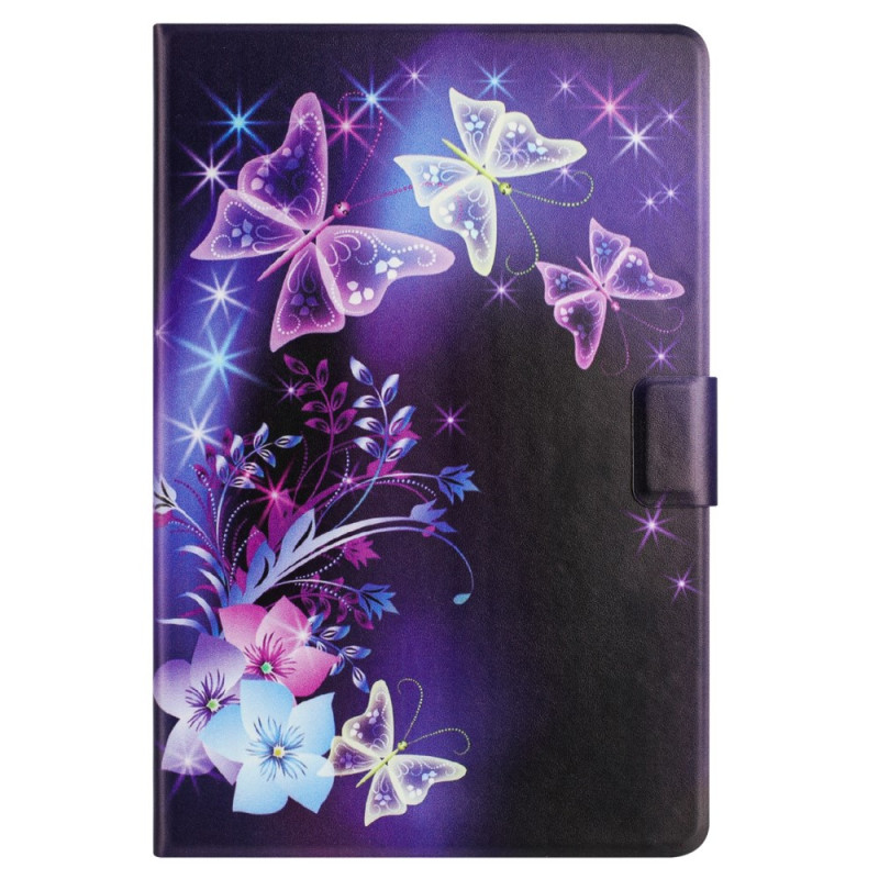 Funda iPad Mini 5 (2019)/4/3/2/1 mariposa púrpura