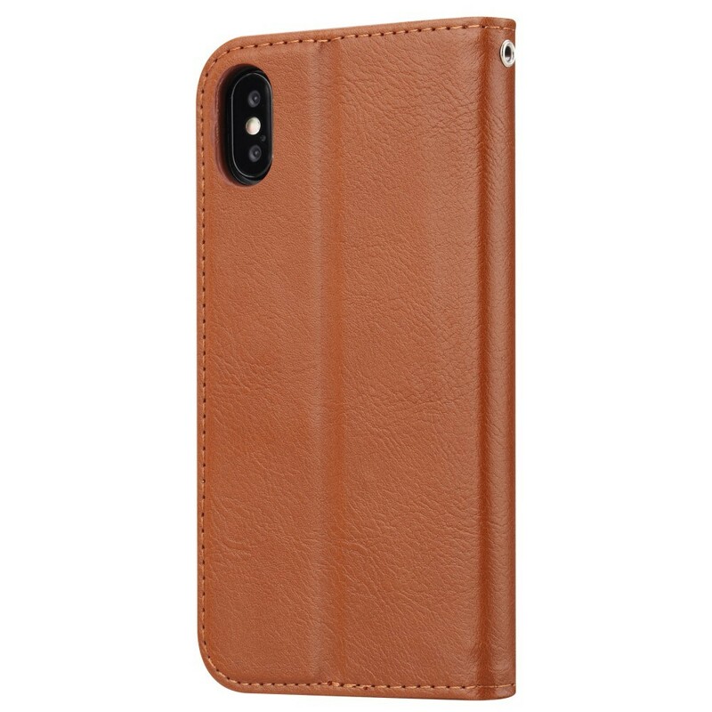 Funda Flip Cover iPhone XS Max Leatherette Card Funda