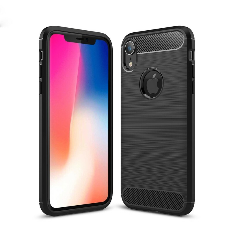 Funda de fibra de carbono cepillada para el iPhone XR