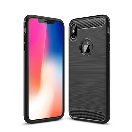 Funda de fibra de carbono cepillada para el iPhone XS Max