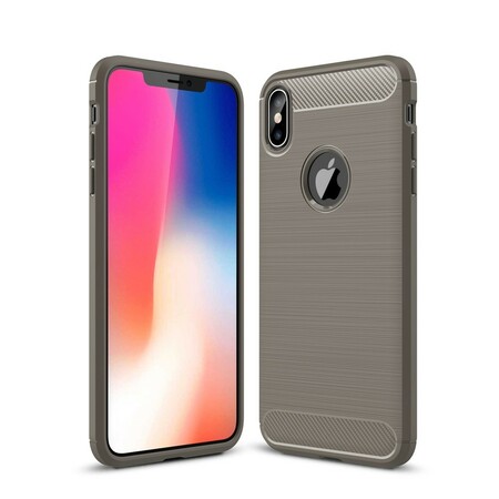 Funda de fibra de carbono cepillada para el iPhone XS Max