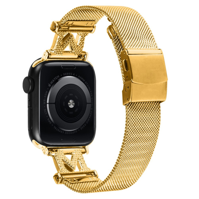 Pulsera Apple Watch Series 46mm a 42mm / SE / Ultra 49mm Malla Milanaise con Decoración Strass