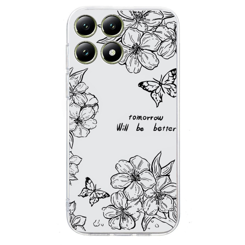 Xiaomi 14T Pro Funda Mariposa y Flores