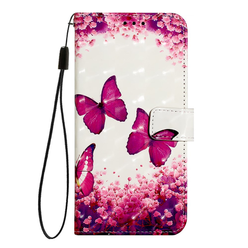 Xiaomi 14T Funda Mariposa Rosa