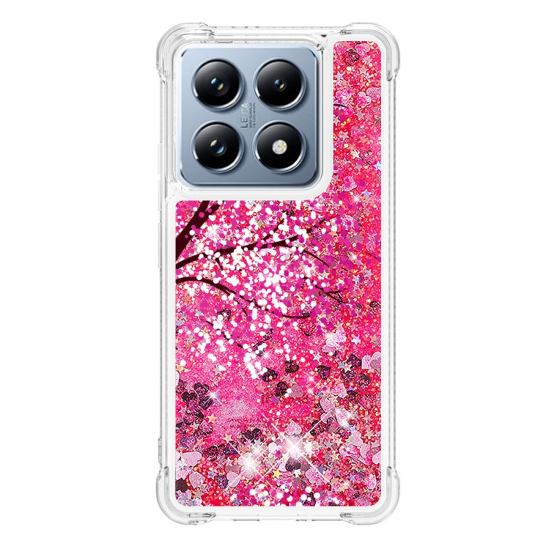 Xiaomi 14T / 14T Pro Funda Cherry Blossom Glitter