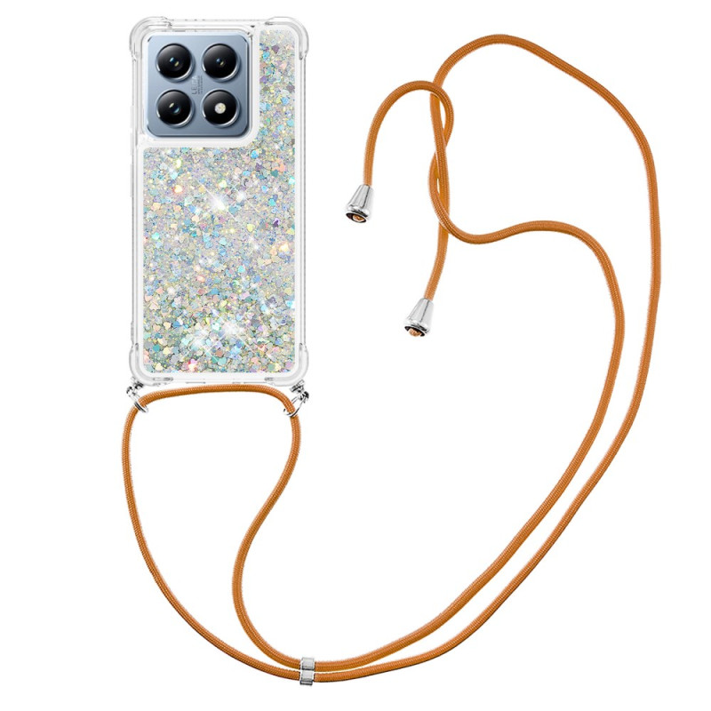 Xiaomi 14T / 14T Pro Funda de cordón con purpurina